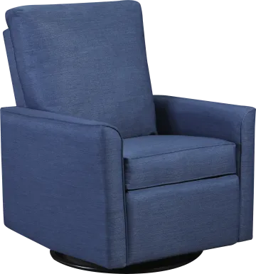 Nursery Cosonee Blue Swivel Recliner