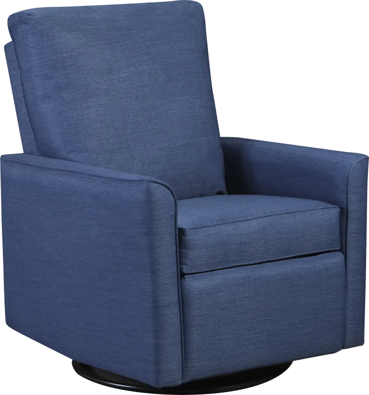 Nursery Cosonee Blue Swivel Recliner