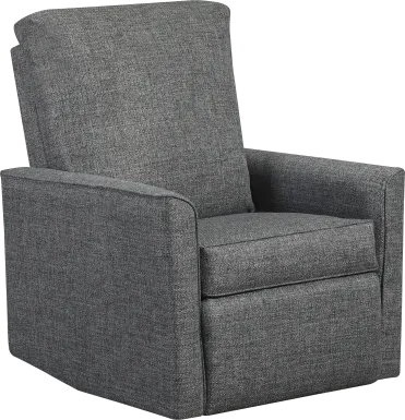 Nursery Cosonee Dark Gray Swivel Recliner