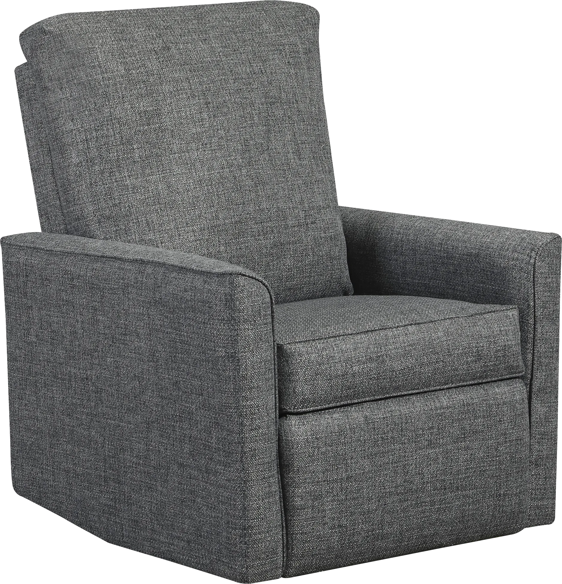Nursery Cosonee Dark Gray Swivel Recliner - Image 1