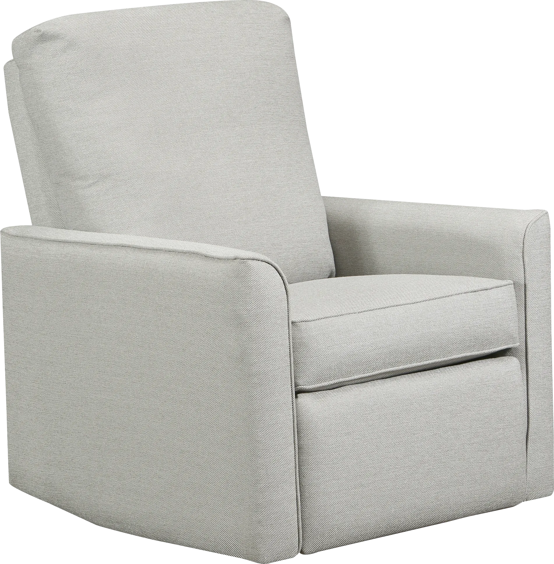 Nursery Cosonee Light Gray Swivel Recliner - Image 1