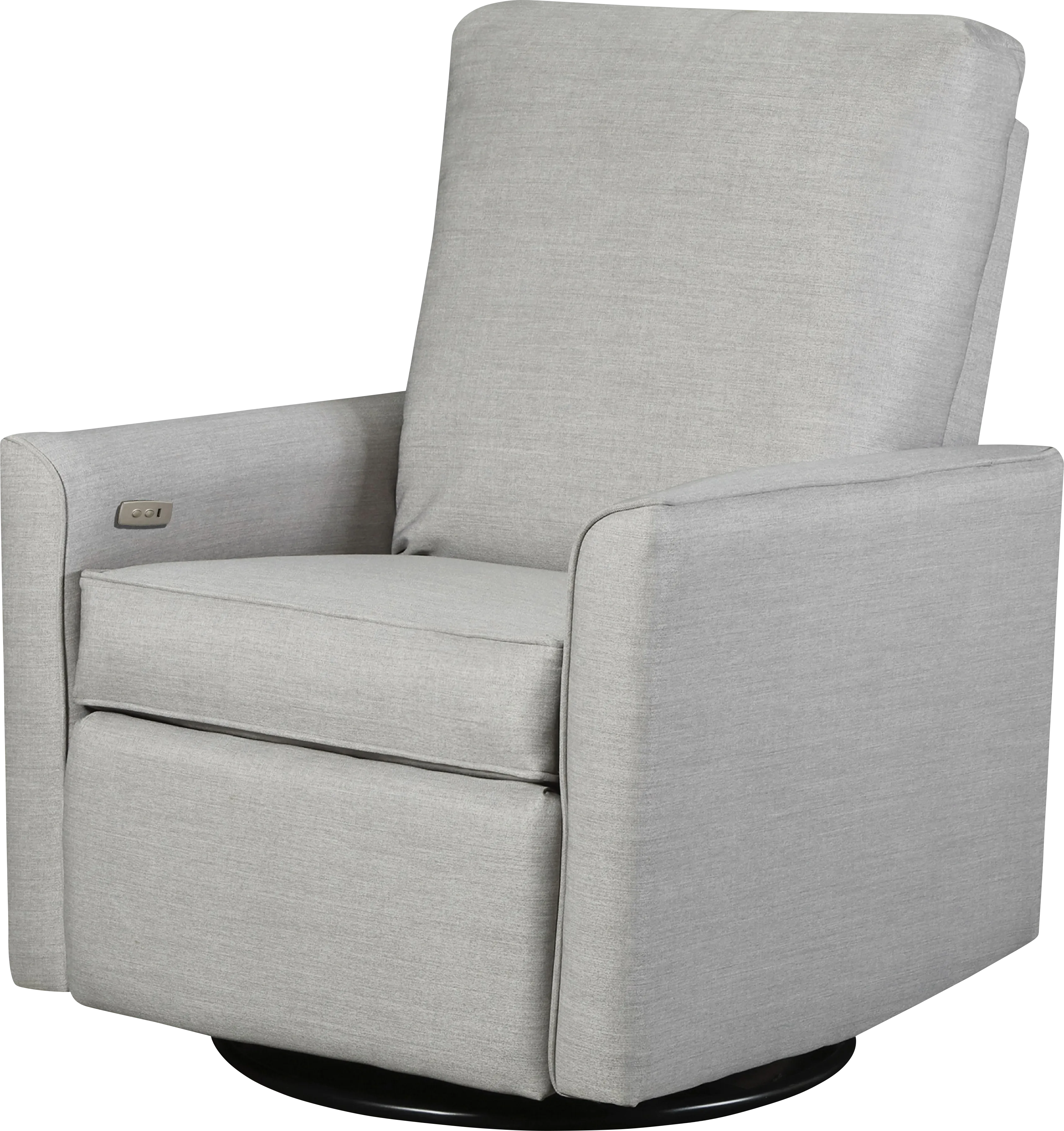 Nursery Winddon Gray Power Swivel Recliner - Thumbnail - Image 1