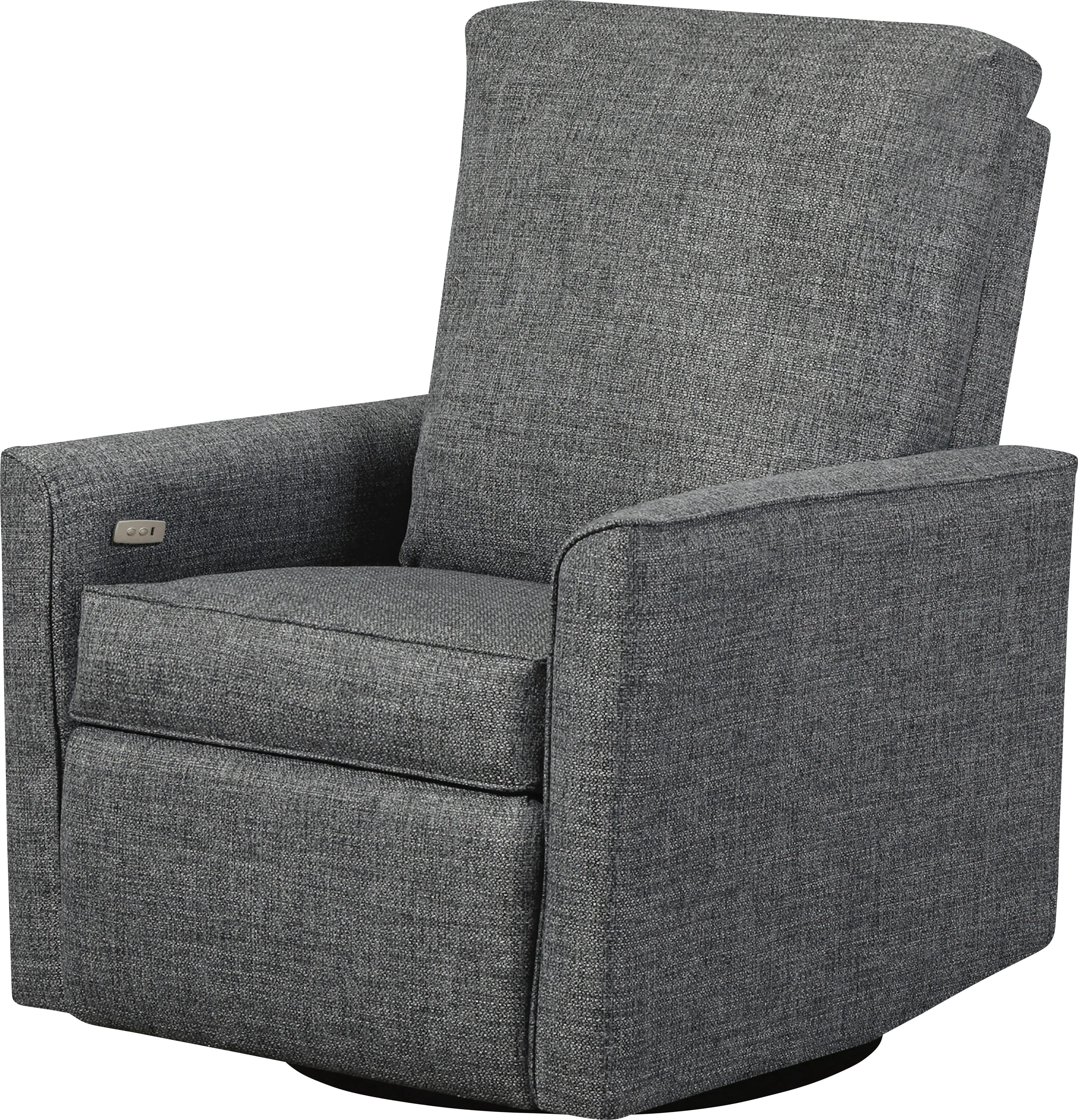 Nursery Winddon Dark Gray Power Swivel Recliner - Thumbnail - Image 1