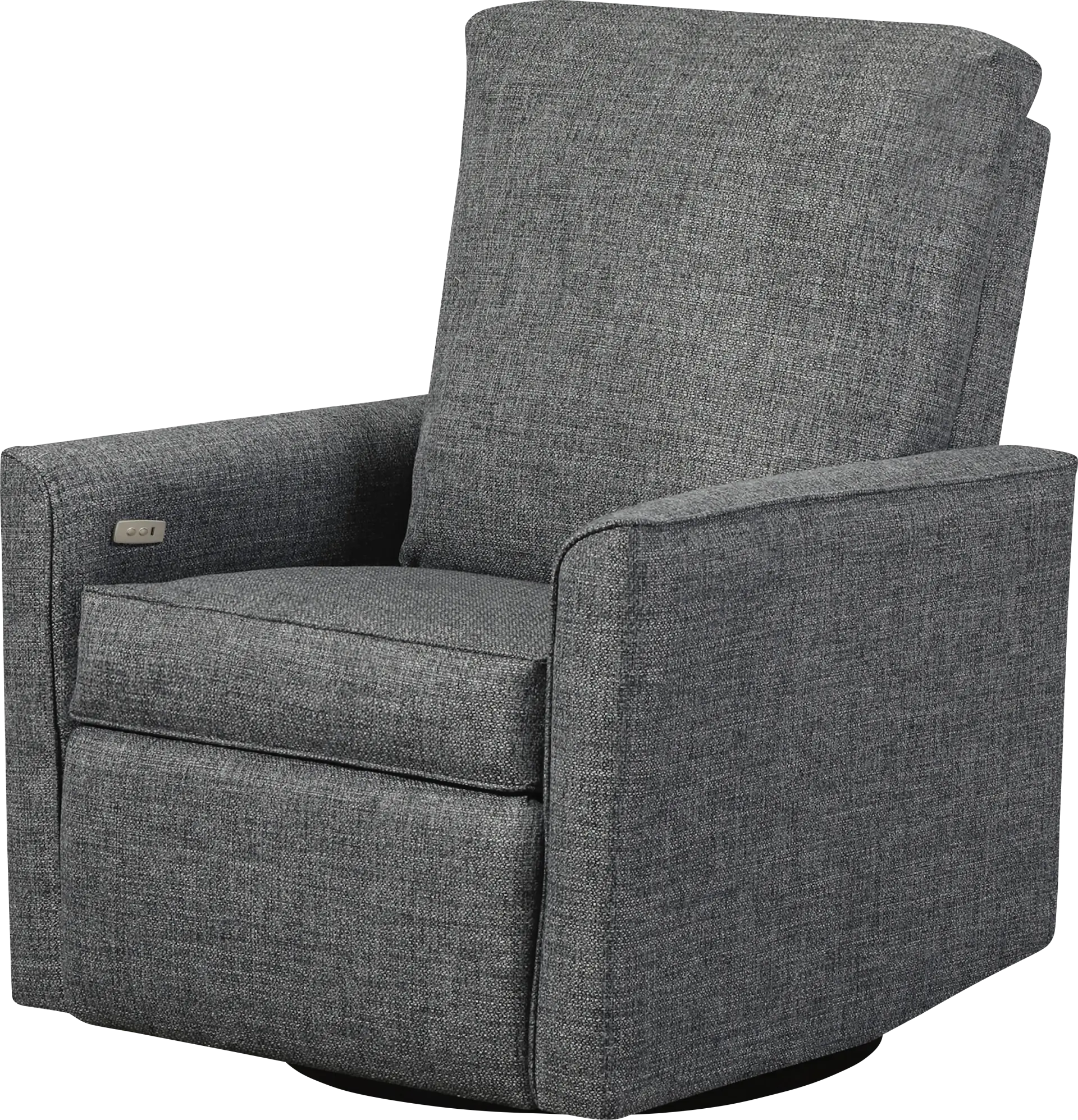 Nursery Winddon Dark Gray Power Swivel Recliner