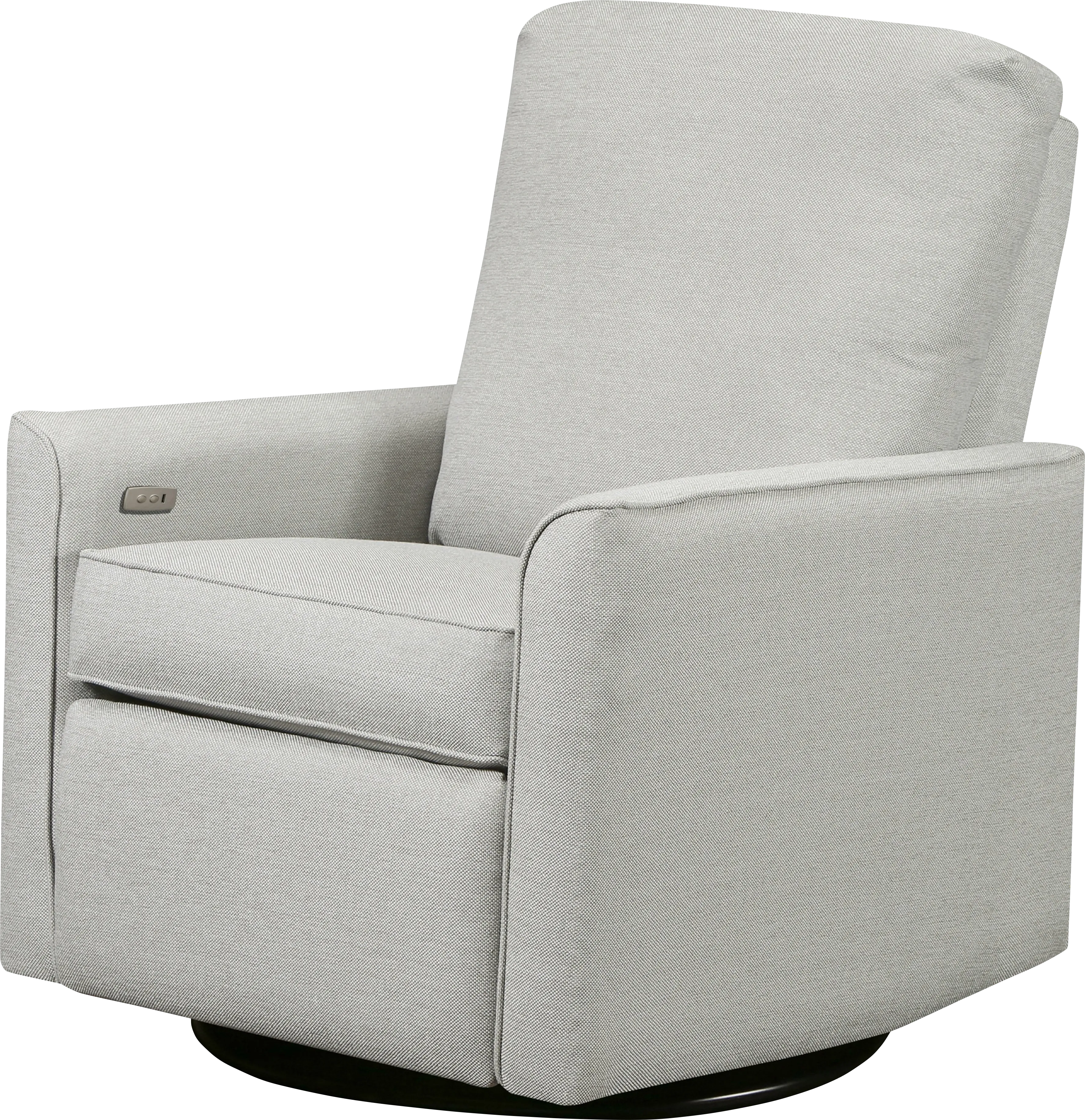 Nursery Winddon Light Gray Power Swivel Recliner - Thumbnail - Image 1