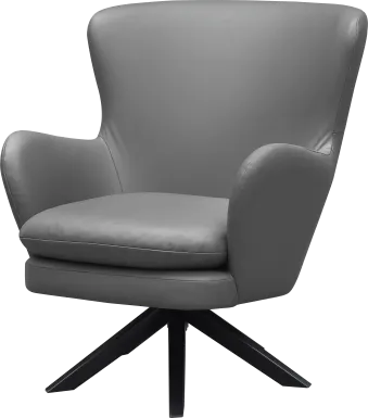 Nanmart Gray Swivel Accent Chair