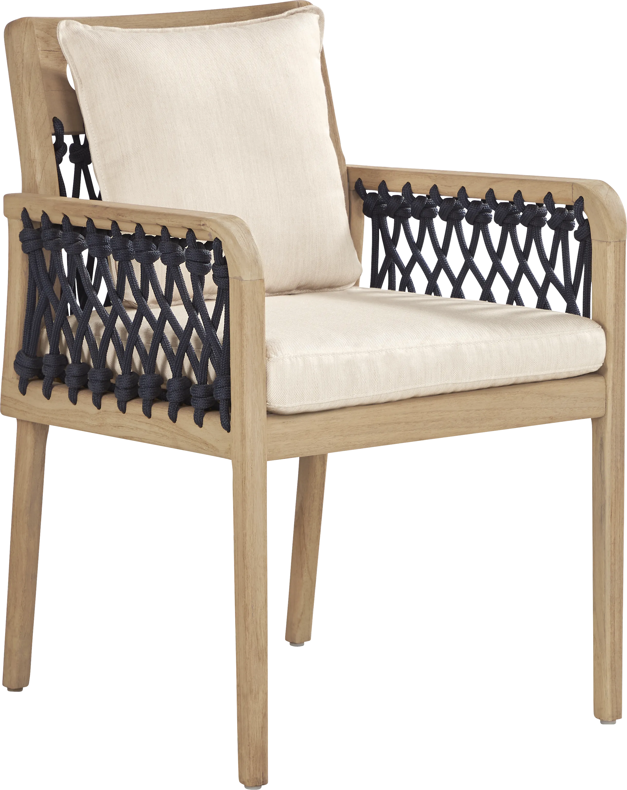 Riva Blonde 7 Pc Oval Outdoor Dining Set with Flax Cushions - Thumbnail - Image 4