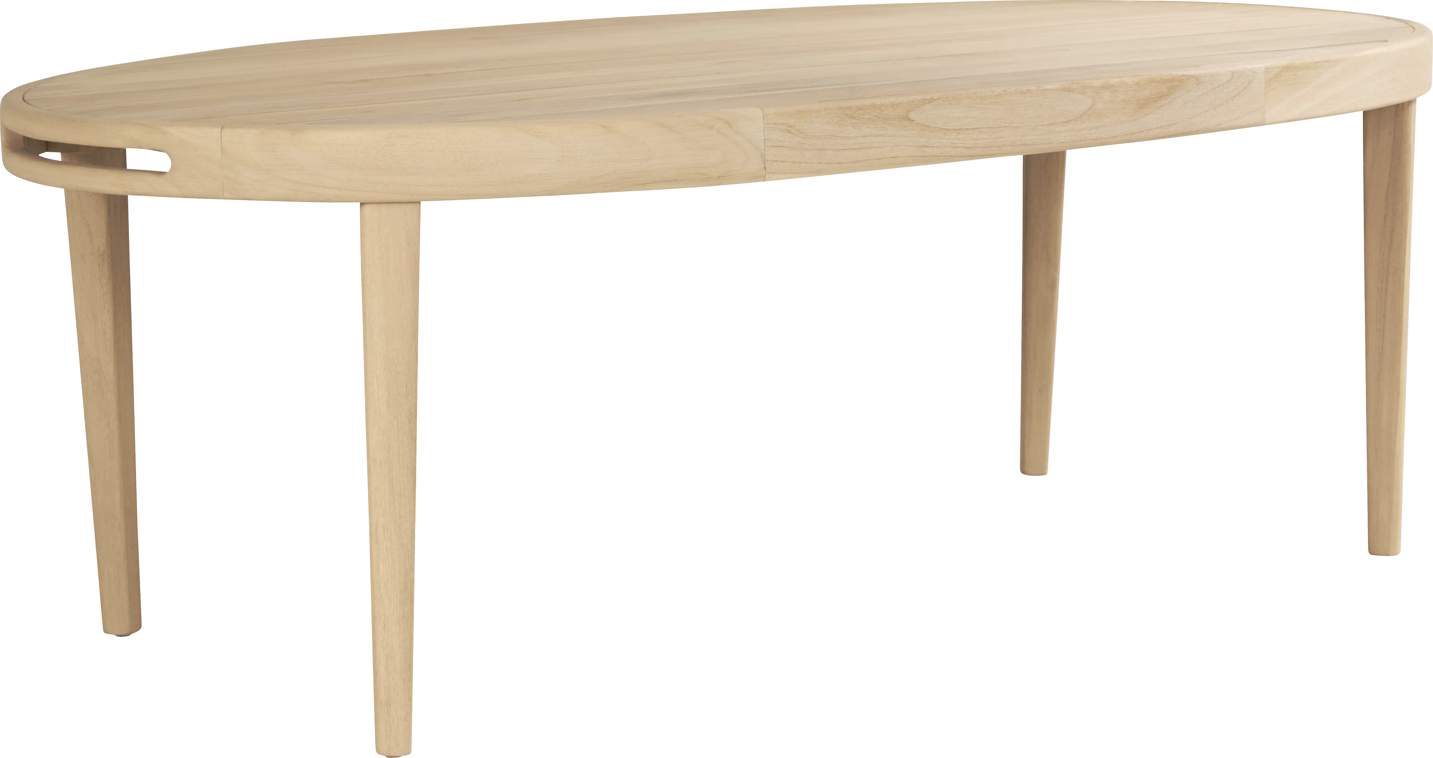 Riva Blonde 7 Pc Oval Outdoor Dining Set with Flax Cushions - Thumbnail - Image 2