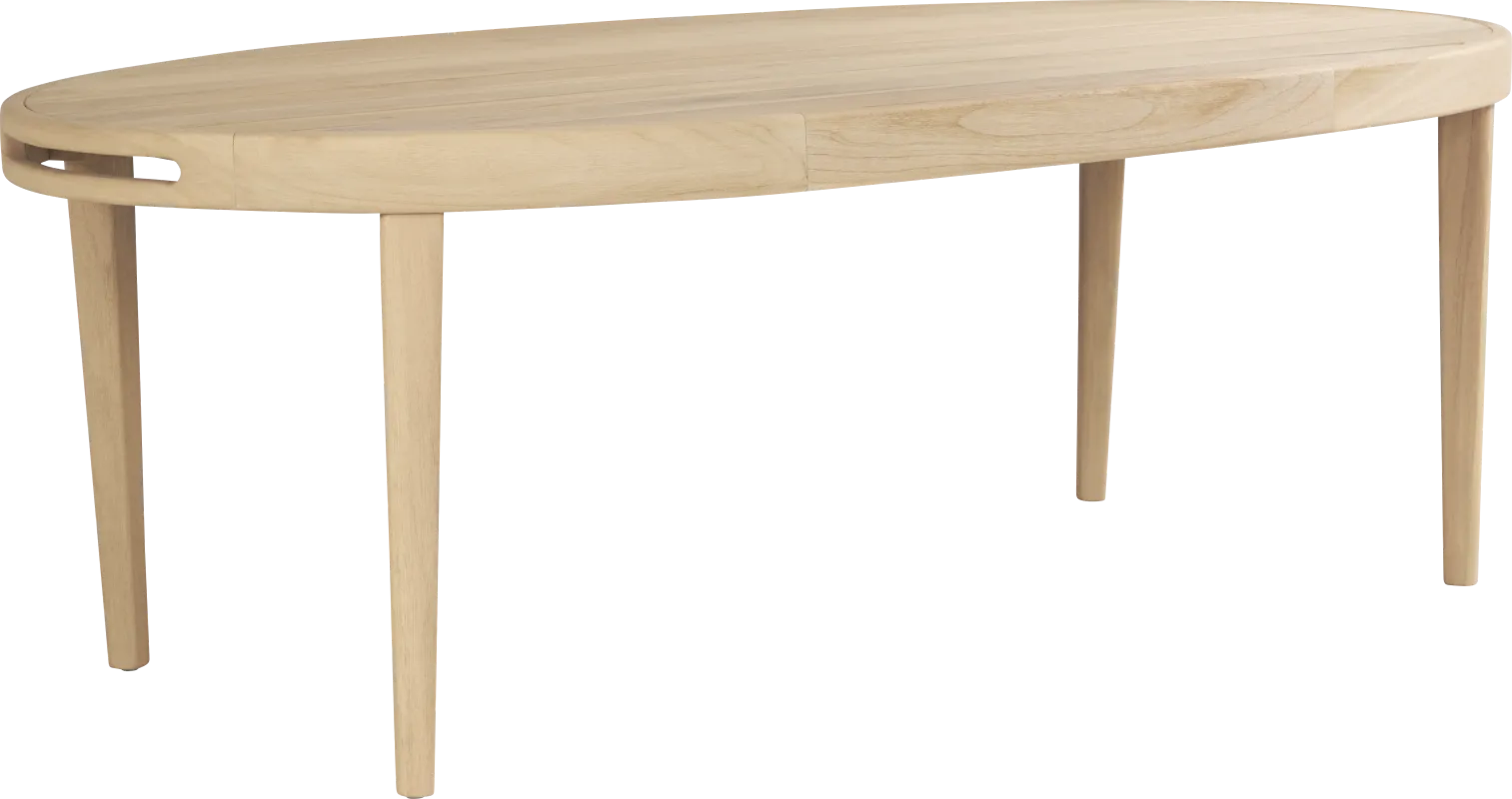 Riva Blonde Oval Outdoor Dining Table