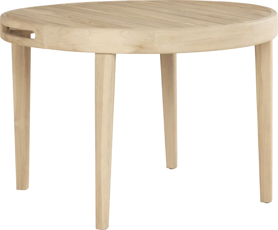 Riva Blonde Round Outdoor Dining Table