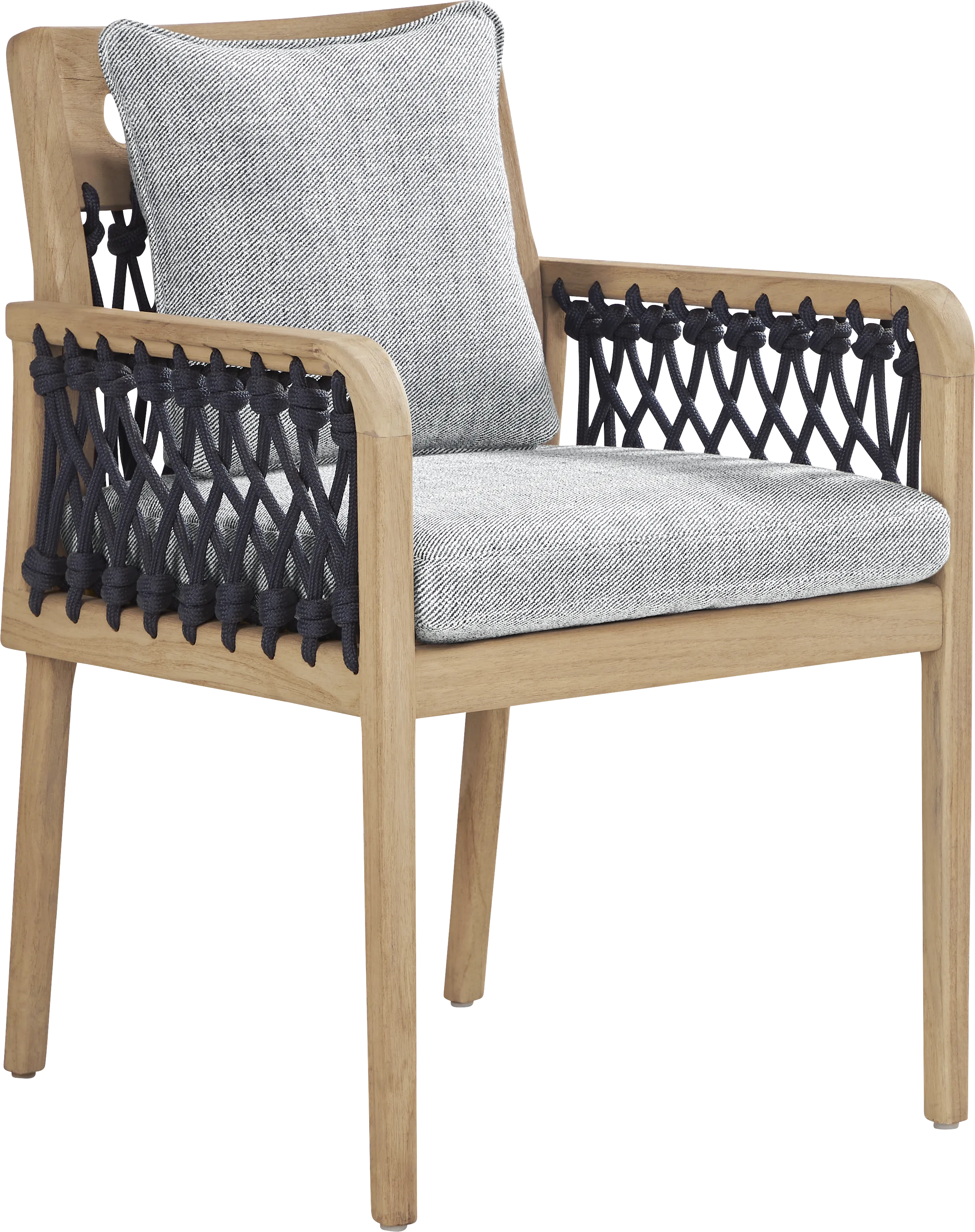 Riva Blonde 5 Pc Oval Outdoor Dining Set with Slate Cushions - Thumbnail - Image 4