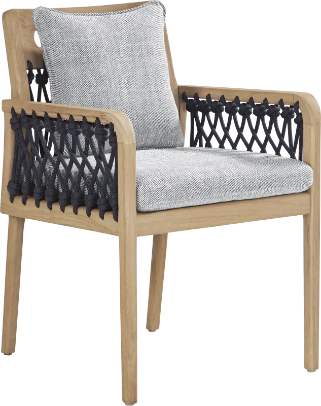 Riva Blonde Outdoor Arm Chair with Slate Cushions
