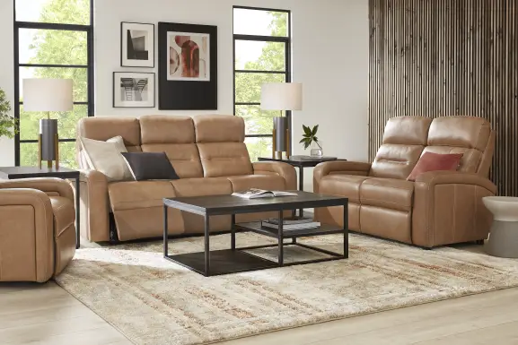 Sierra Madre Saddle Leather Dual Power Recliner