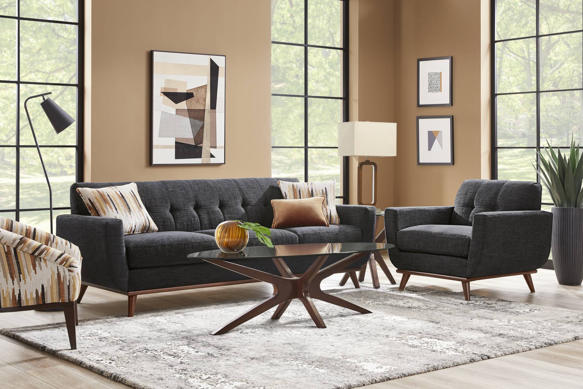 East Side Black 5 Pc Living Room full room