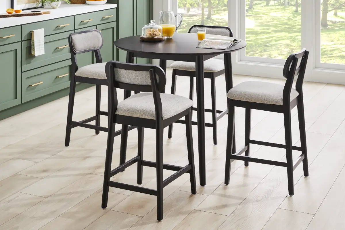 Watertown Black Round Counter Height Dining Table