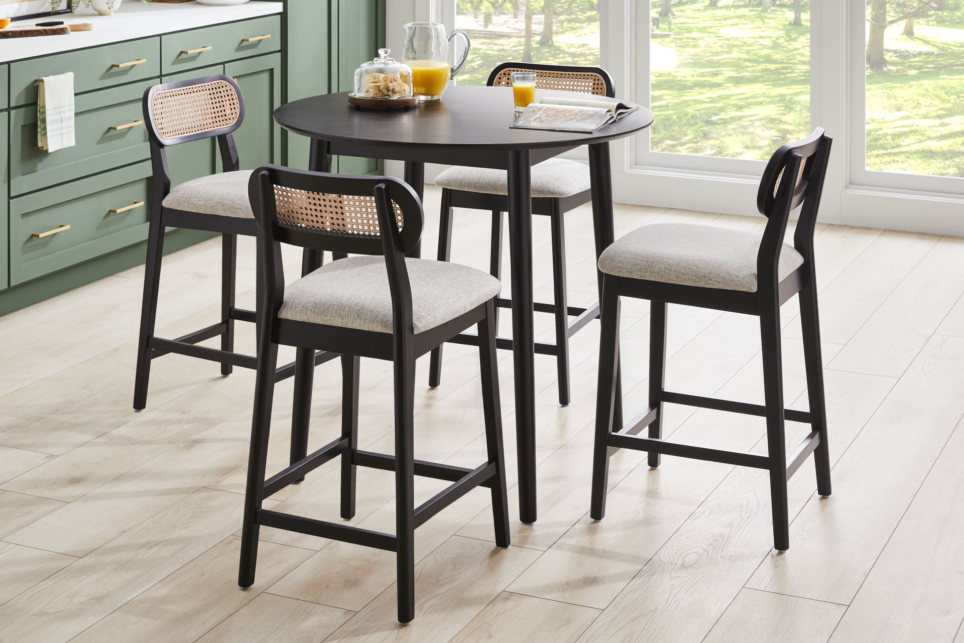 Watertown Black 5 Pc Round Counter Height Dining Room - Image 1