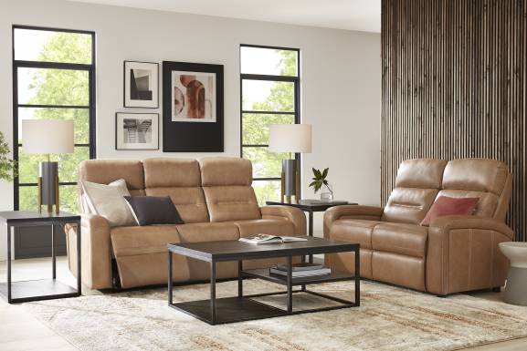 Sierra Madre Saddle Leather Loveseat
