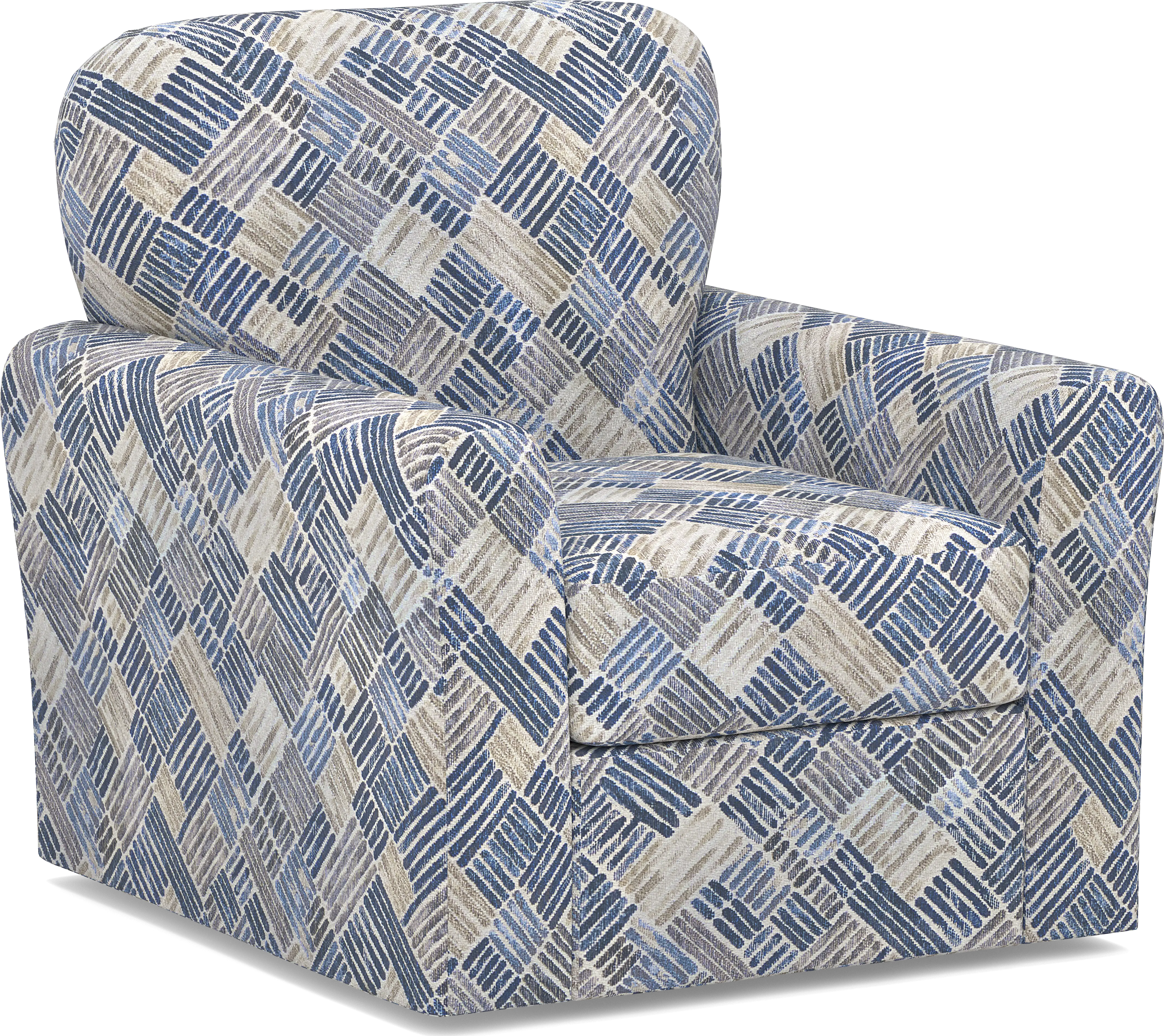 Copley Court Blue Accent Swivel Chair - Thumbnail - Image 1