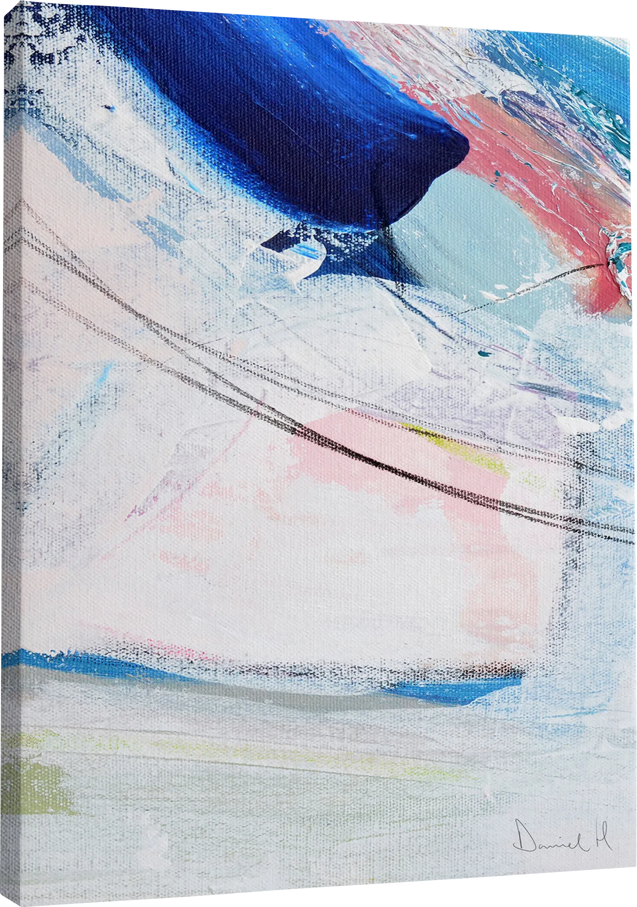 Hoctor Blue Canvas Wall Art - Image 1