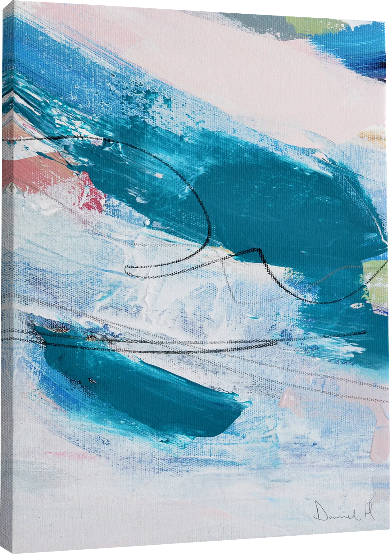 Kuelil Turquoise Canvas Wall Art - Image 1
