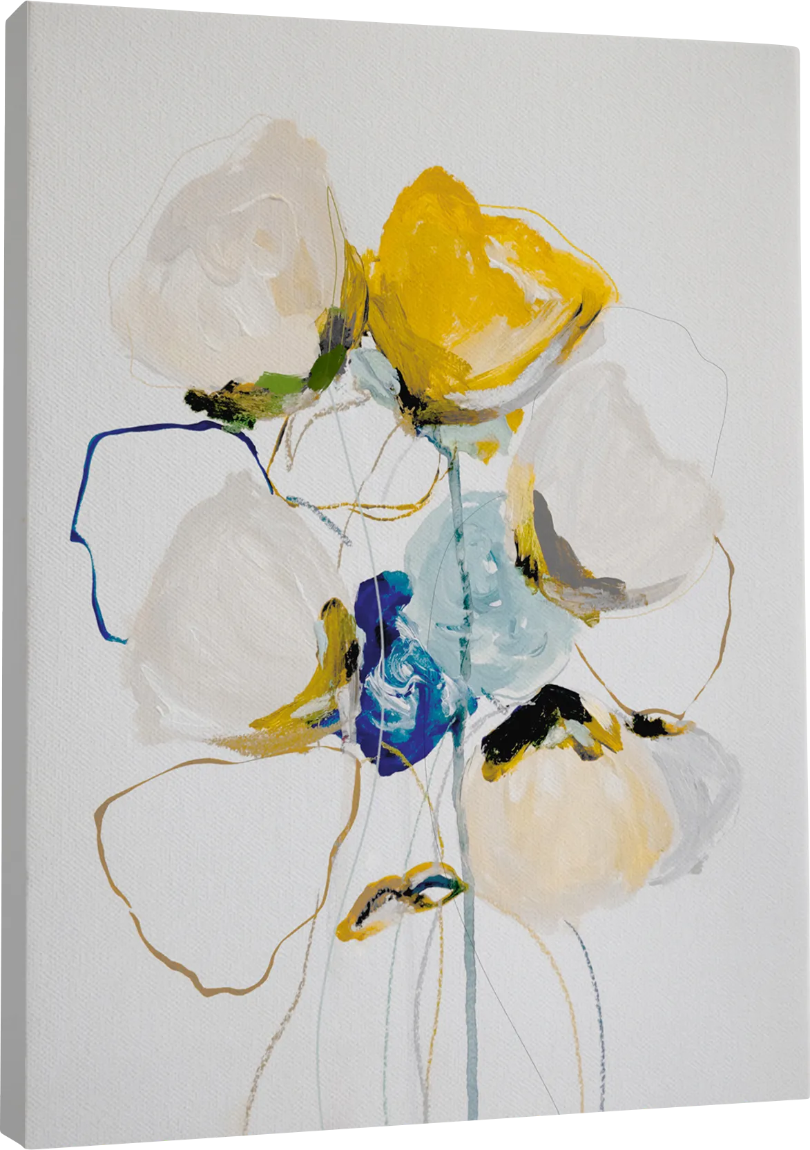 Lothrop Yellow Canvas Wall Art - Image 1