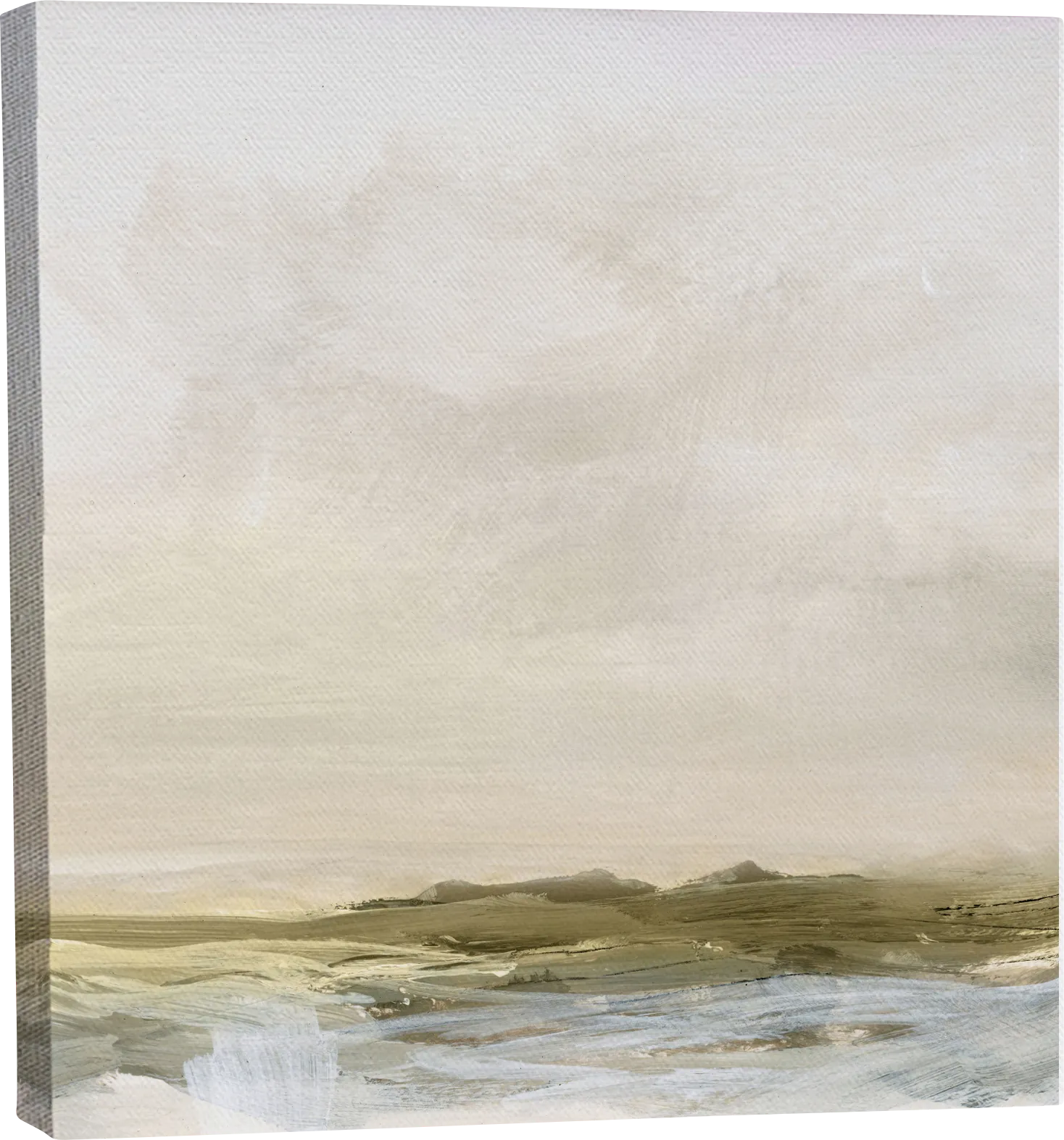 Acetink Beige Beige Canvas Wall Art - Image 1