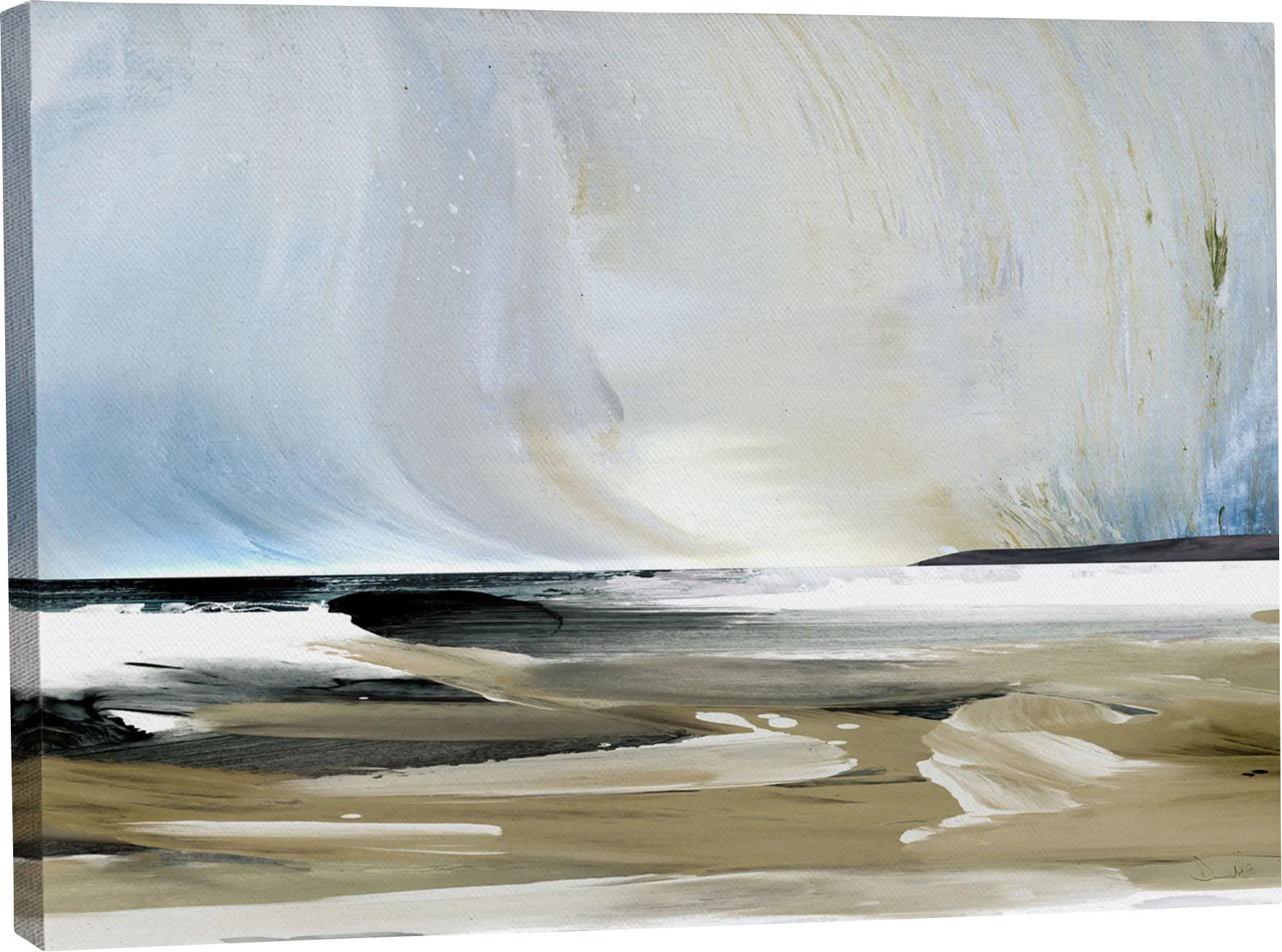 Pappian Light Blue Canvas Wall Art - Image 1