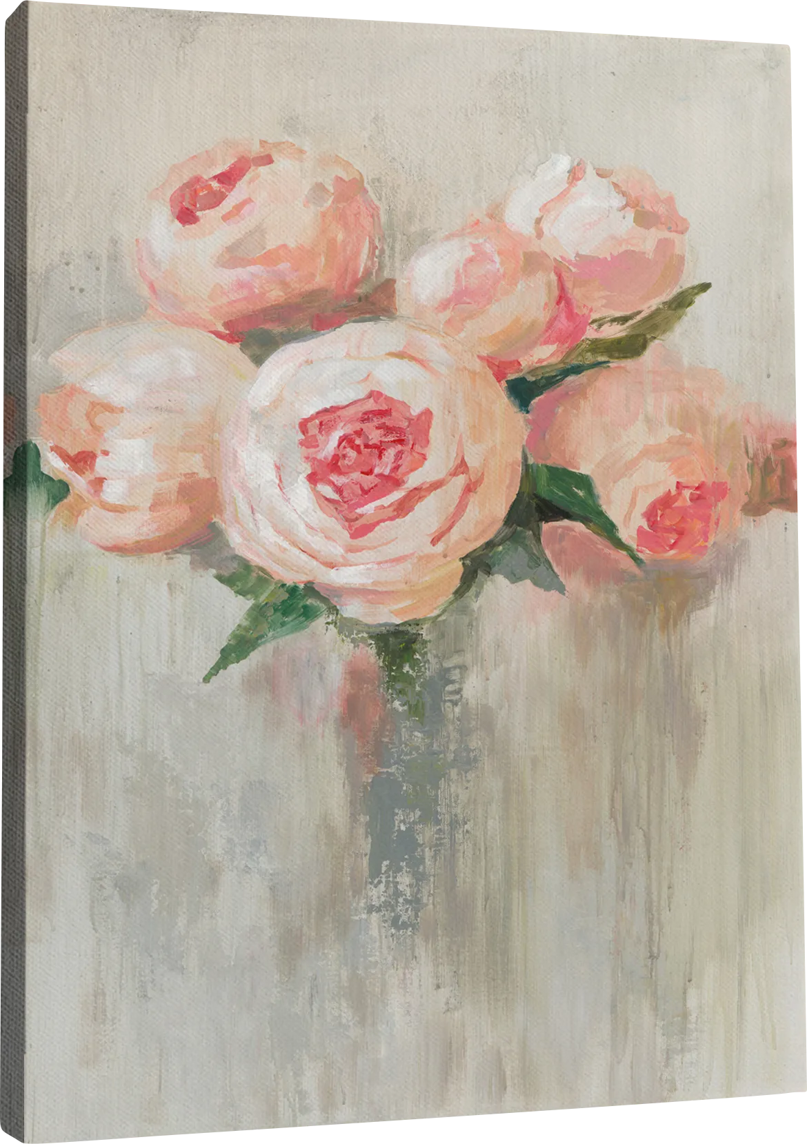 Derwid Pink Canvas Wall Art - Image 1