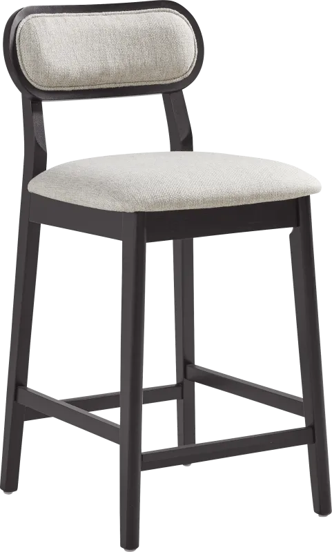 Watertown Black Upholstered Counter Height Stool