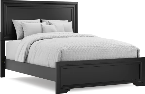 Belcourt Black 3 Pc Queen Panel Bed