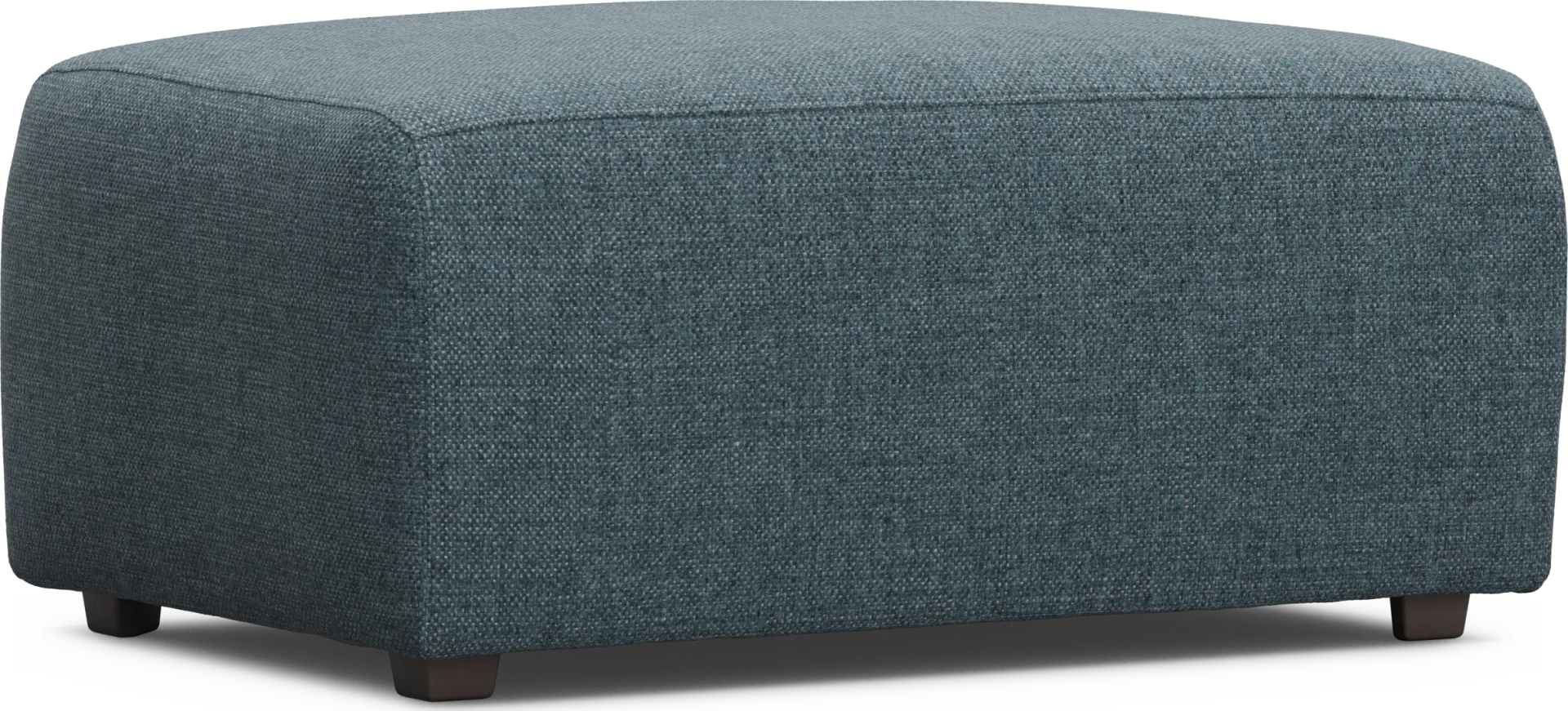 Calay Outdoor Ottoman with Teal Slipcover - Image 1