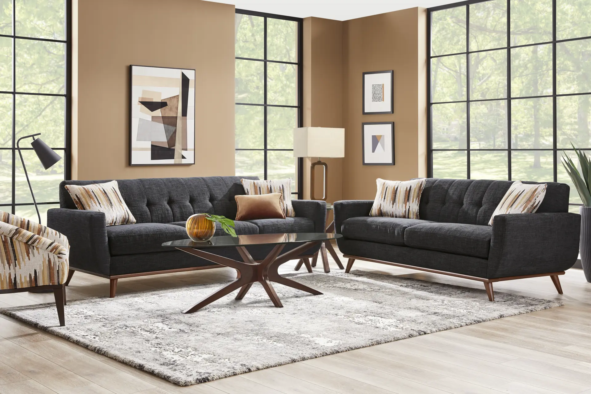 East Side Black 7 Pc Living Room