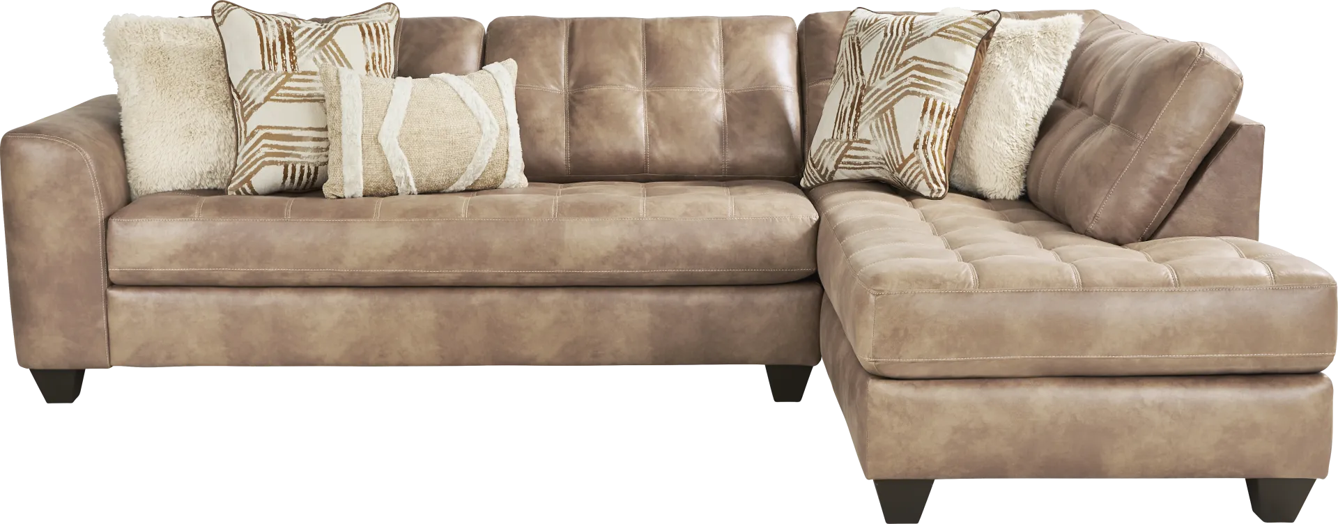 2 pc right chaise sectional