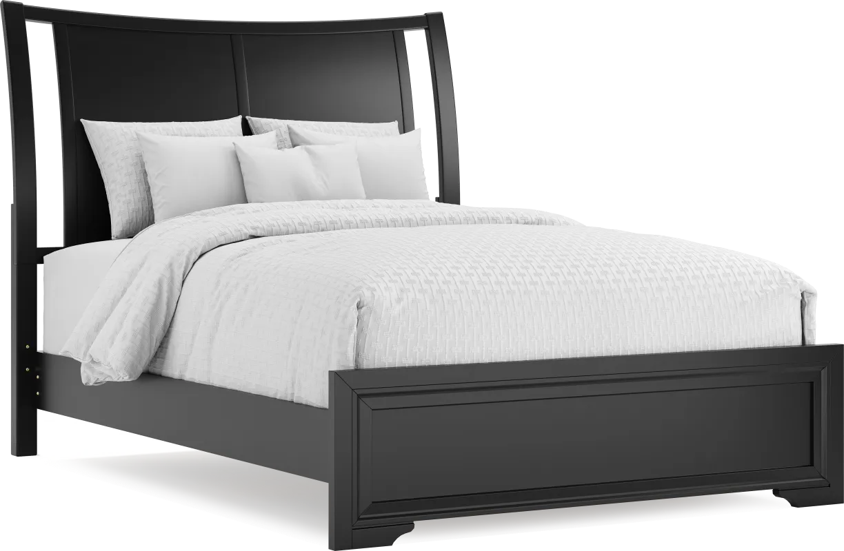Belcourt Black 3 Pc Queen Sleigh Bed