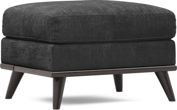 East Side Black Ottoman