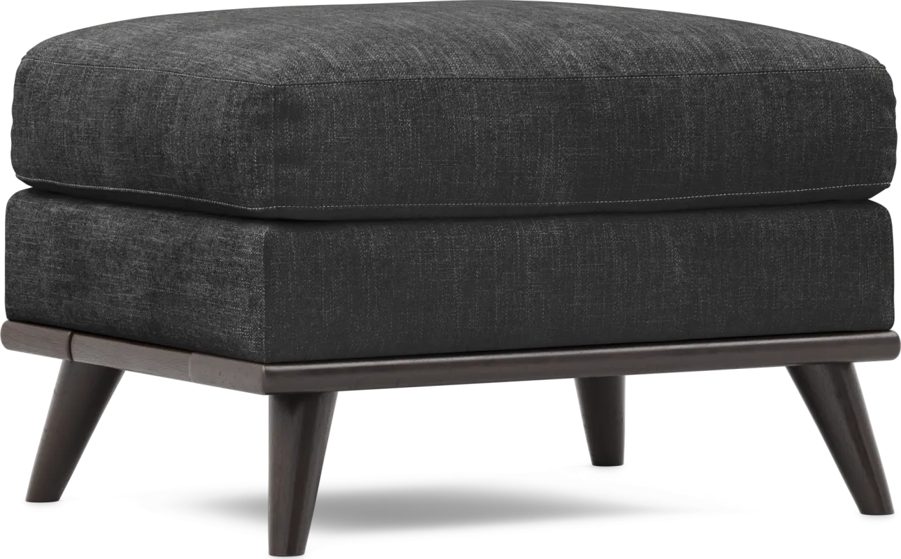 East Side Black Ottoman