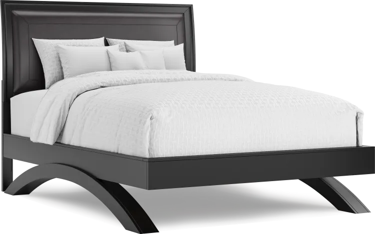 3 pc queen upholstered arch bed
