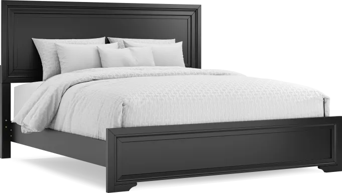 Belcourt Black 3 Pc King Panel Bed