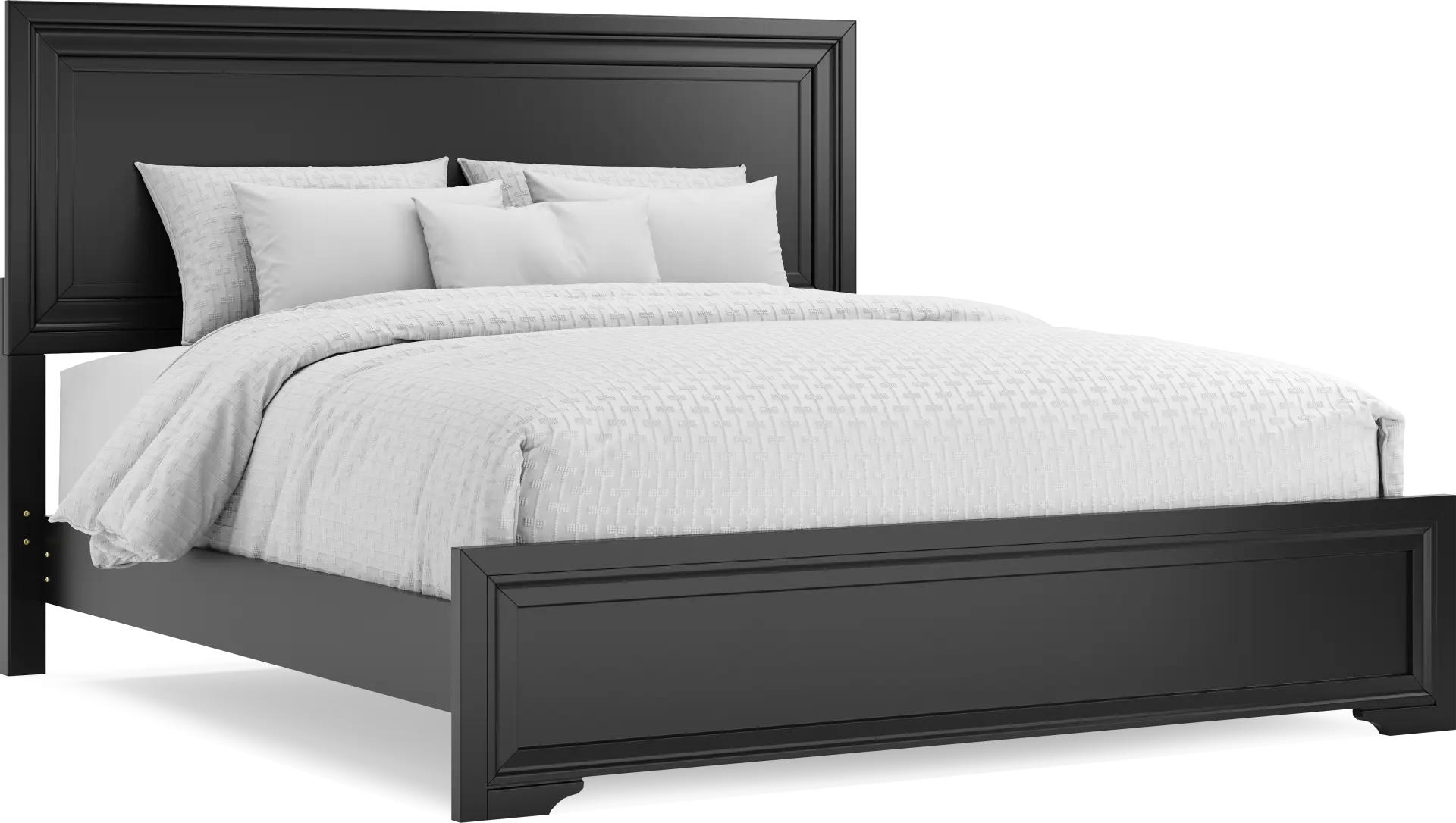 Belcourt Black 3 Pc King Panel Bed