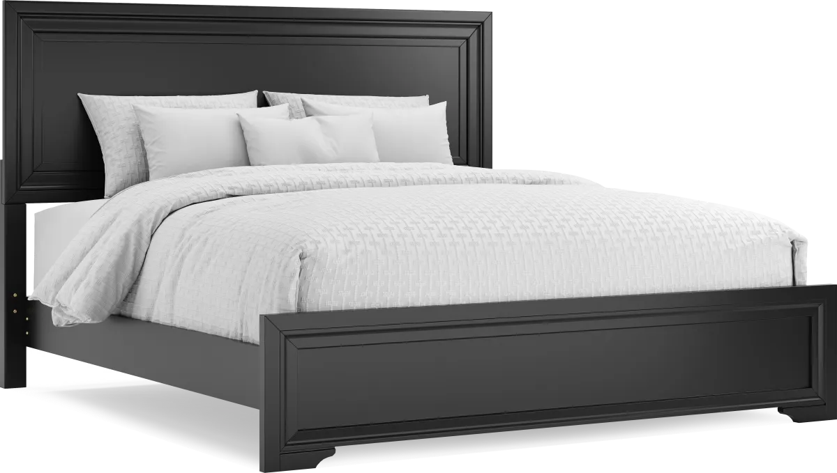 Belcourt Black Black,Colors 3 Pc King Panel Bed