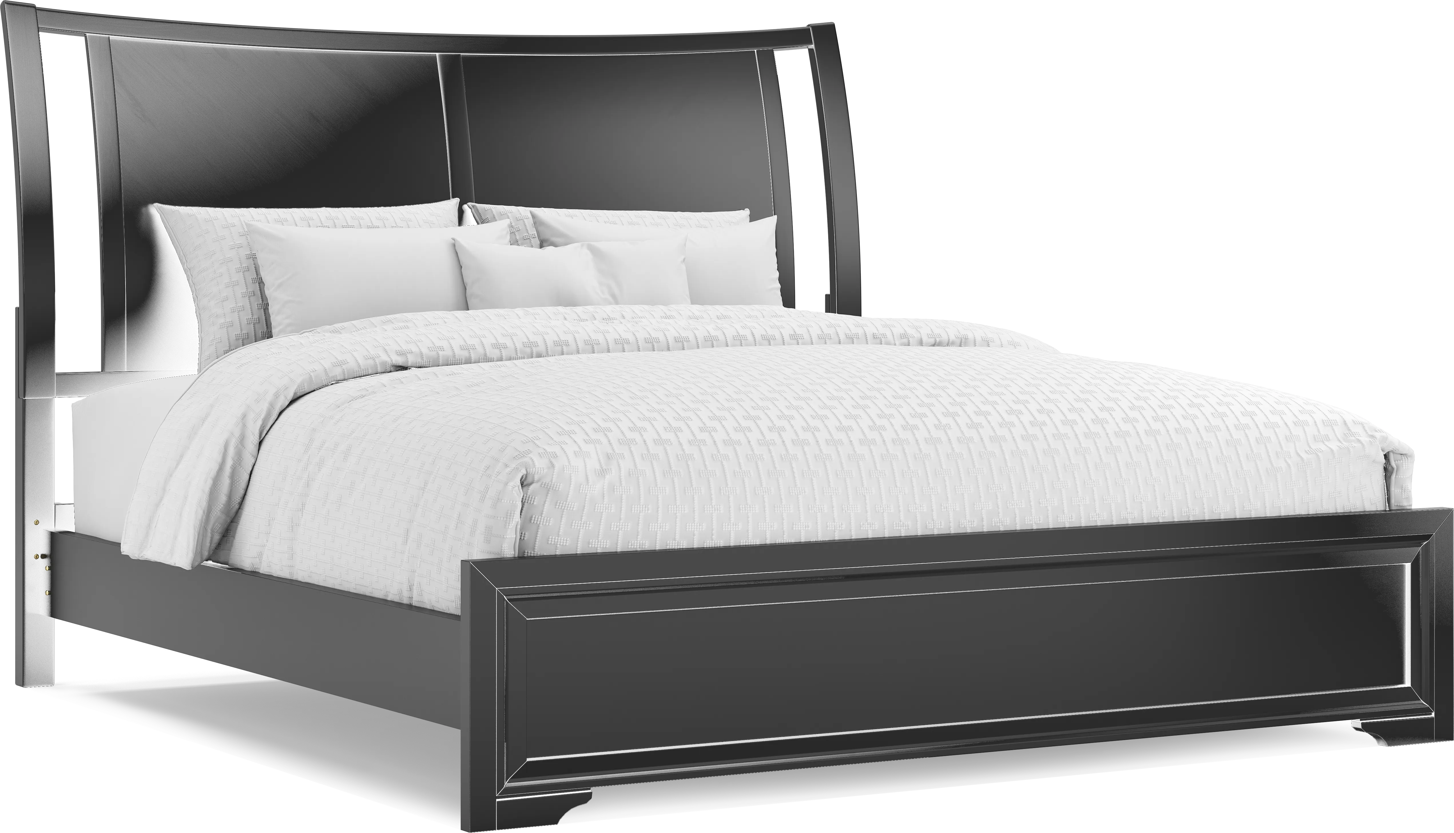 Belcourt Black 3 Pc King Sleigh Bed - Thumbnail - Image 1