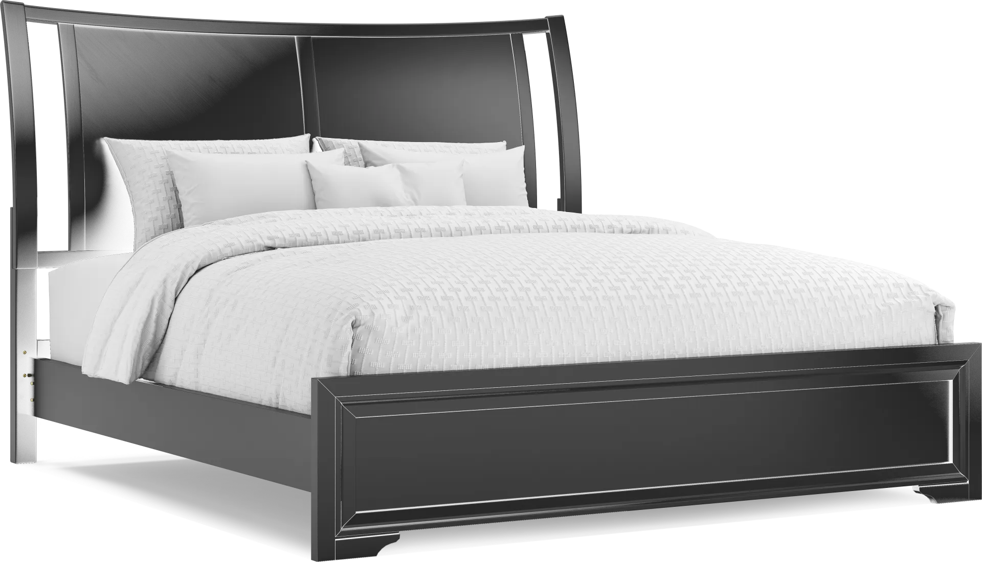 Belcourt Black 3 Pc King Sleigh Bed - Image 1