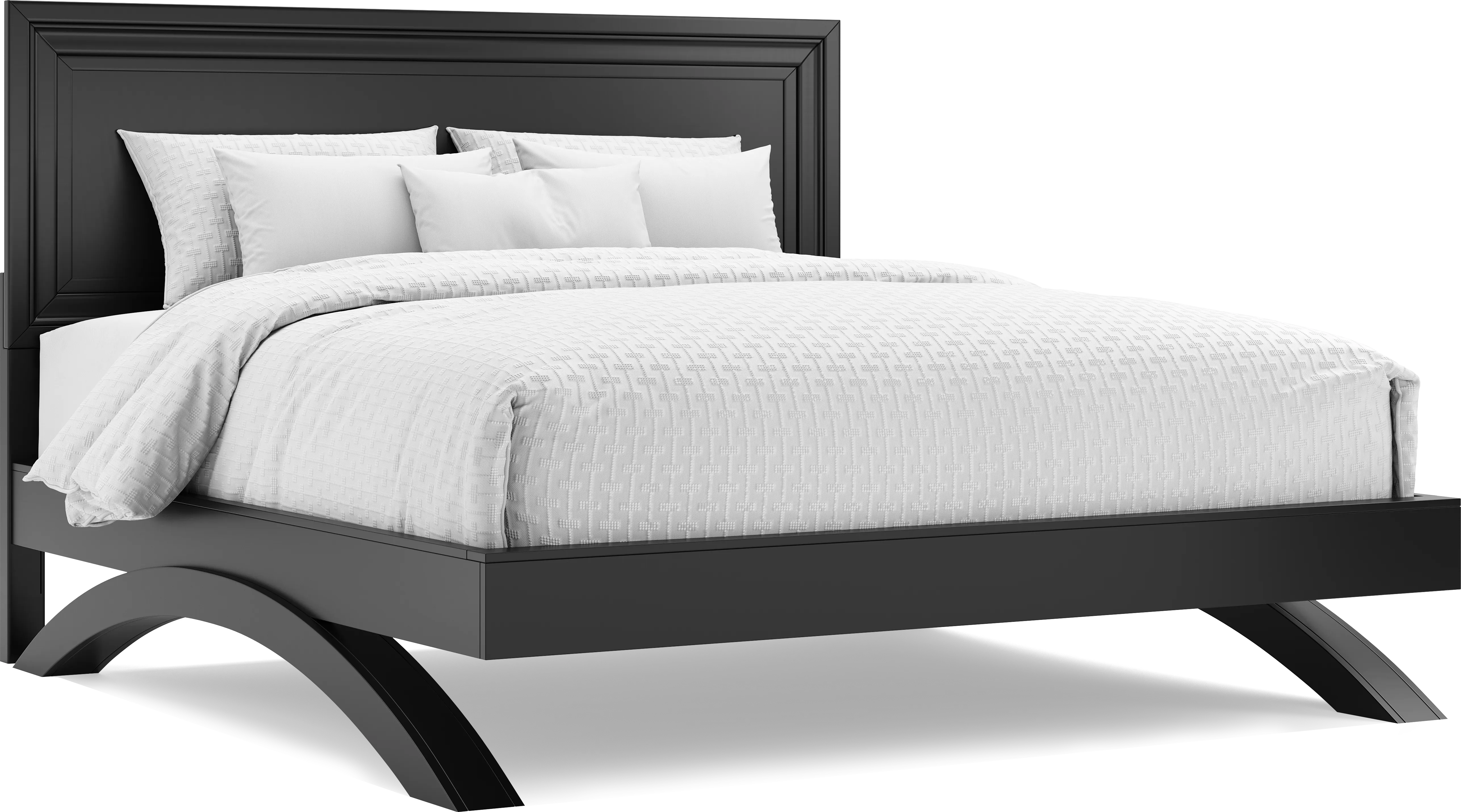 Belcourt Black 5 Pc King Panel Arch Bedroom - Thumbnail - Image 2