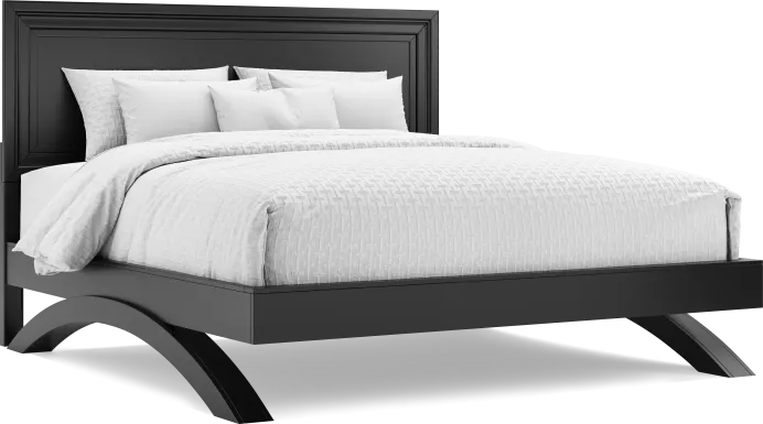 Belcourt Black 3 Pc King Panel Arch Bed