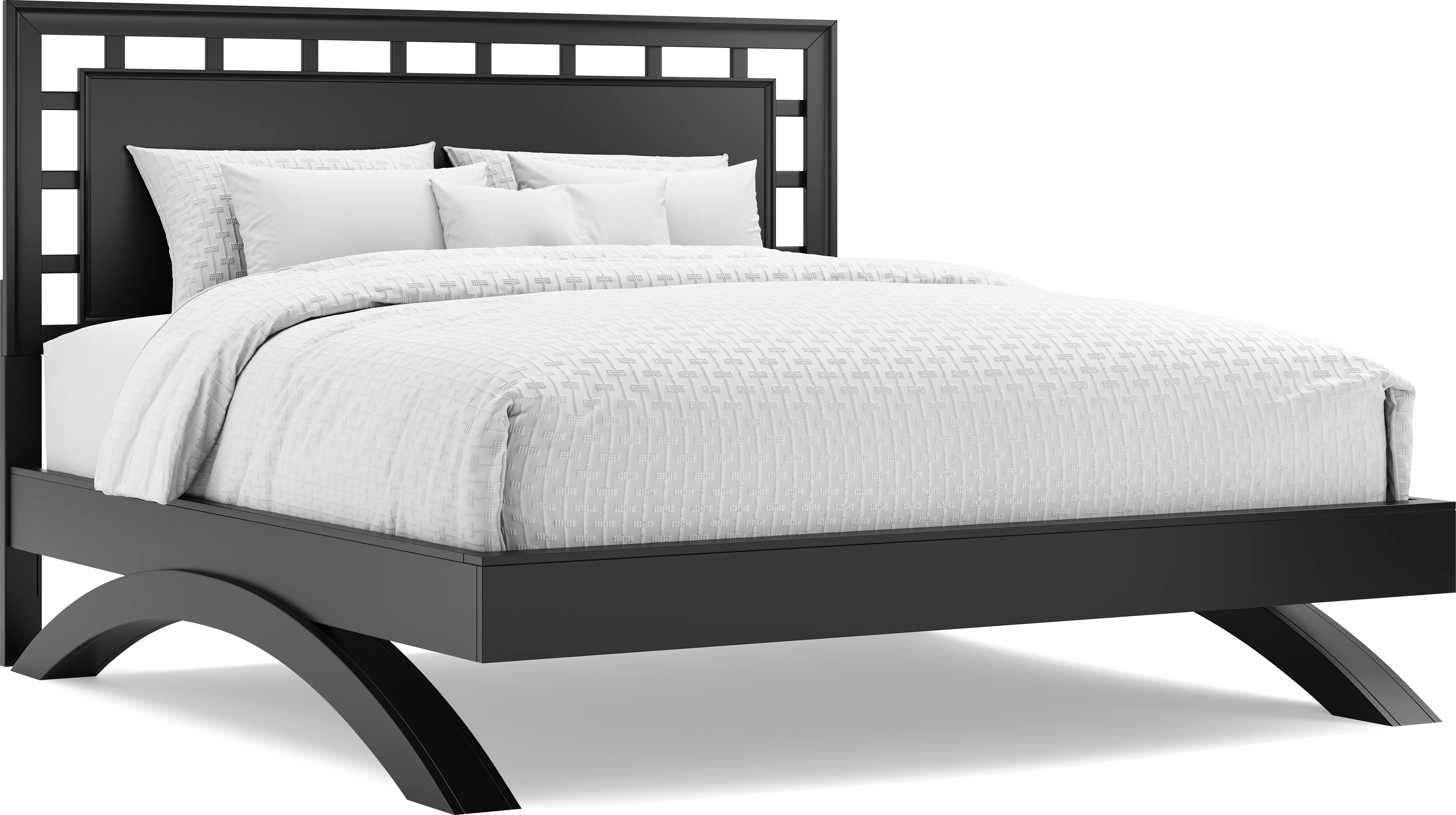Belcourt Black 5 Pc King Lattice Arch Bedroom - Thumbnail - Image 2