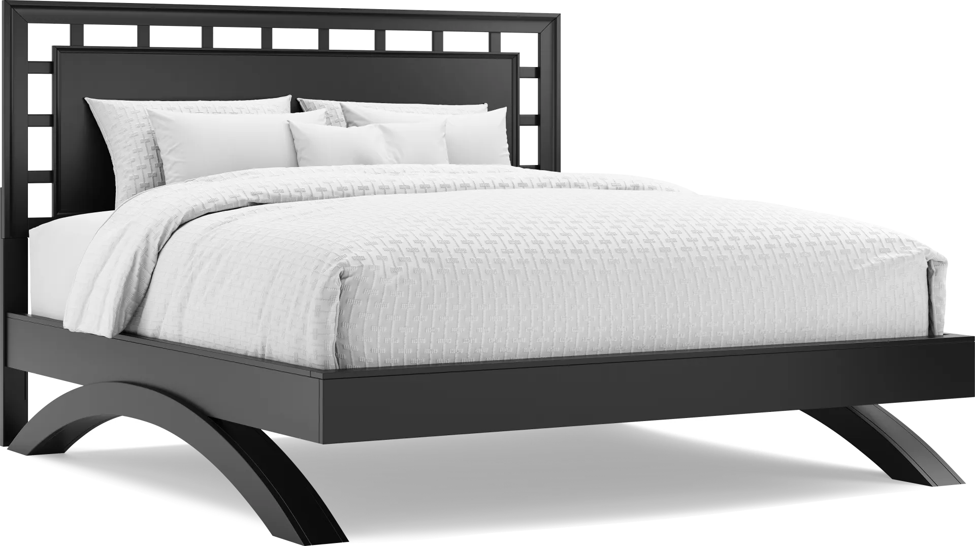 Belcourt Black 3 Pc King Lattice Arch Bed - Image 2