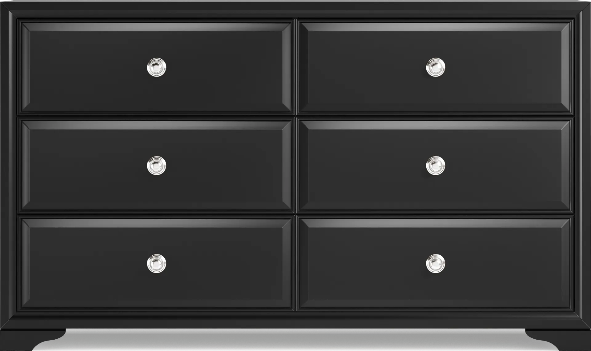 Belcourt Black 7 Pc Bedroom with Genoa Gray Queen Upholstered Bed - Image 3