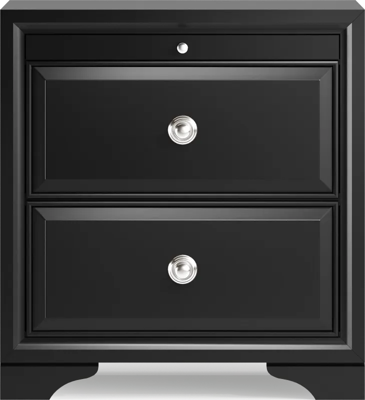Belcourt Black Nightstand