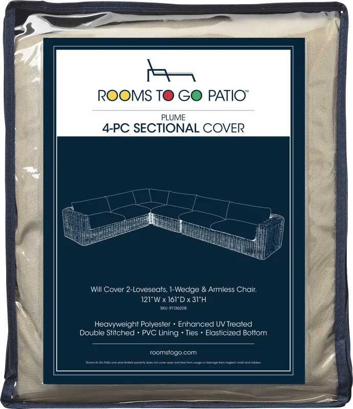 Plume 4 Pc Patio Sectional Cover