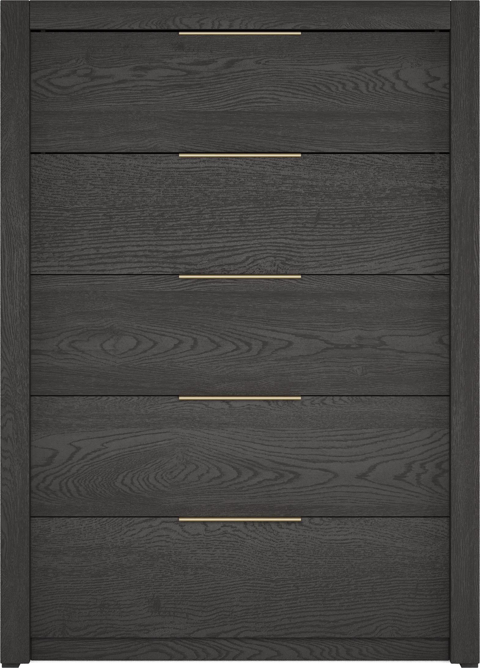 Easton Park Black 5 Pc Bedroom with York Mills White Upholstered Queen Bed - Image 5